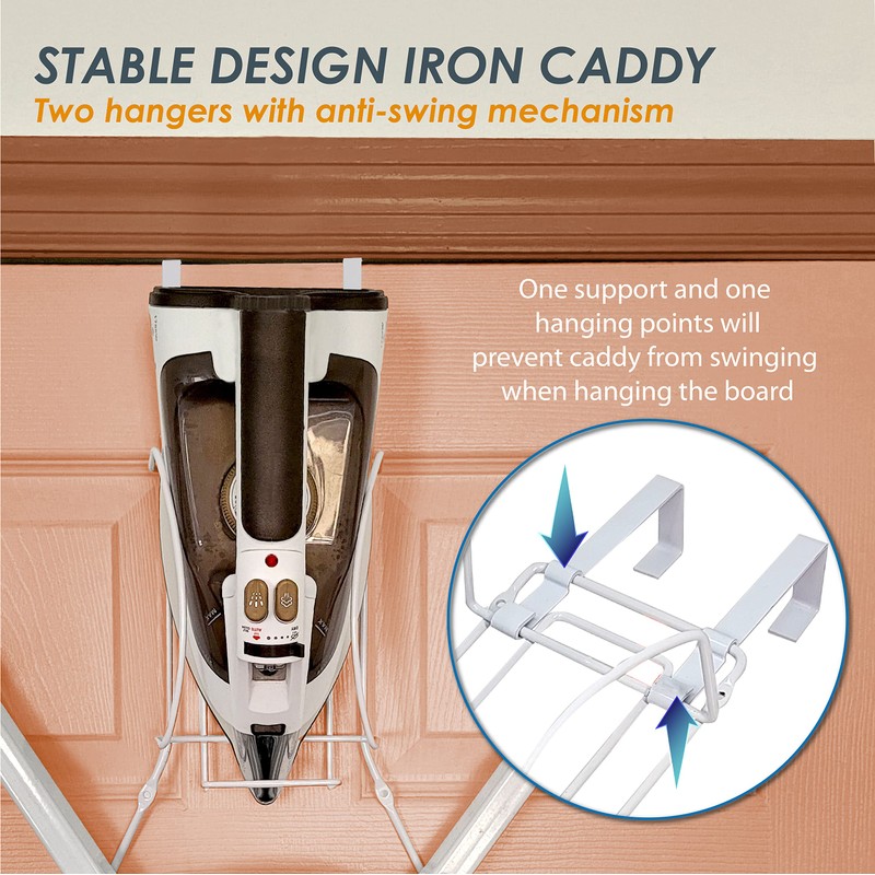 Over The Door Iron Board Caddy - Iron and Ironing