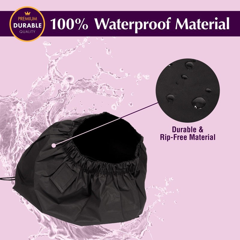 Red by Kiss Essential Super Large Waterproof Braid Shower Cap,