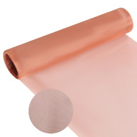 JAVOUKA Copper Mesh Screen 40-Mesh 12 in x 20ft,Pure Copper mesh roll,Woven meshs Crafts for Grounding Dense Filter for Window Protection