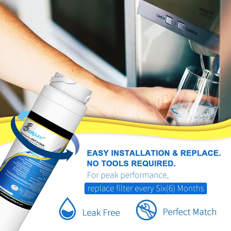 EXCELPURE 9000 077104 UltraClarity REPLFLTR10 Refrigerator Water Filter Replacement for