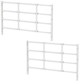 Delmoar Fixed Window Safety Guard 19”x 38” *2 Pack Adjustable Width Prevents Accidental Falls,Non-Egress, Tamper Resistant Screws Included,White