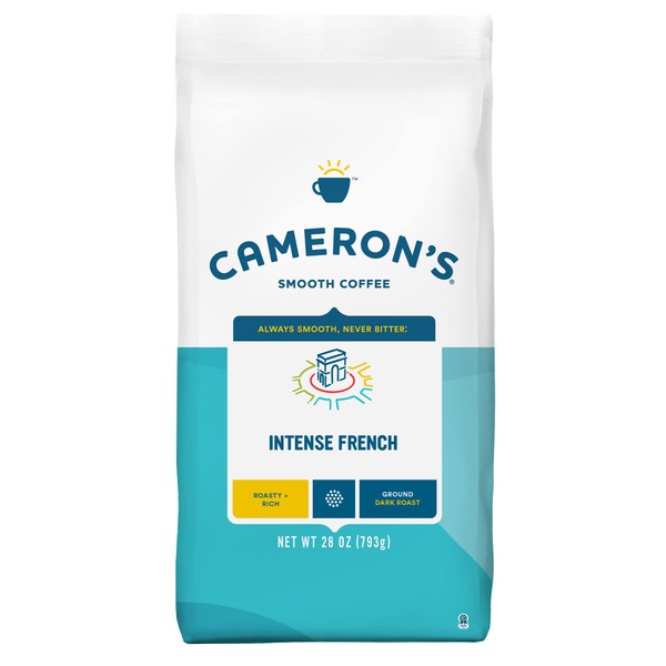Cameron's Coffee Roasted Ground Coffee Bag, Intense French, 28 Ounce