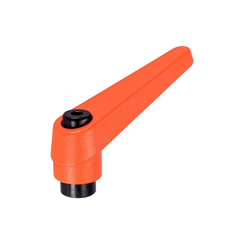 Halder 24400.0121 Adjustable Clamping Lever, Orange, D1 14 mm/D2 –