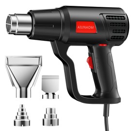 AIUNAOM Heat Gun 2000 W Hot Air Blower 50°C - 650°C Hot Air Blower 2 Air Flow Settings Continuous Temperature Control Widely Used for Heating, Defrosting and Welding