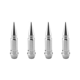 TVC28 Gunmetal 4pcs Long Spike Spiked Tire Valve Stem Caps Metal Thread Wheel Tires