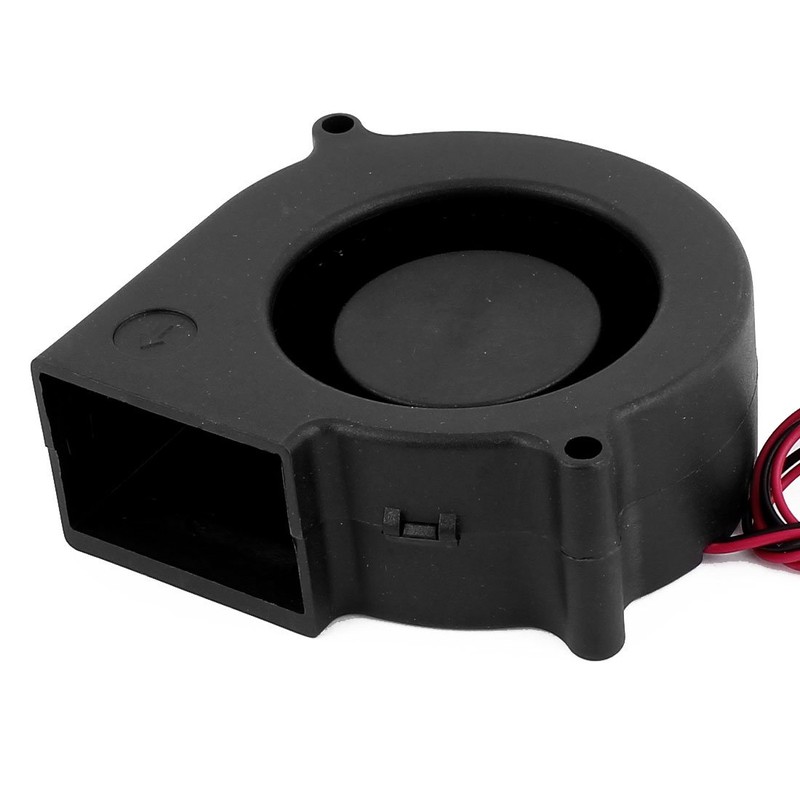 Sourcingmap 75x75x30mm 2Pin 24V Black Blower Cooling Fan for Desktop