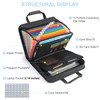 MRLUKwin PU Leather Accordion File Organizer with Handle & Strap，12