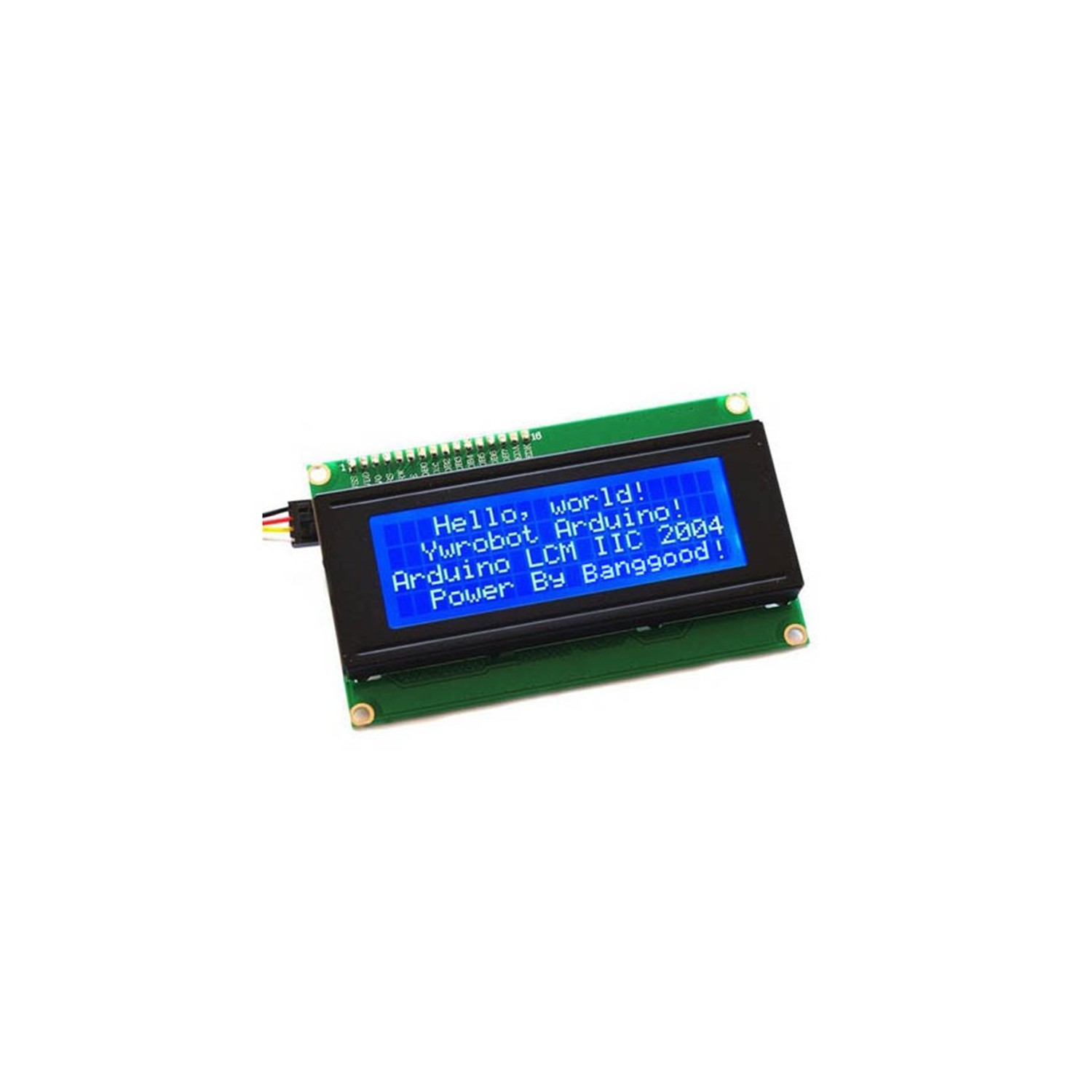 DAOKI® IIC/I2C/TWI 2004 LCD Blue White Backlight LCD Module Shield 20X4 ...
