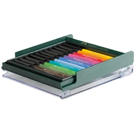 Faber-Castell PITT Artist Brush Pen Set of 12 Intensive Colours In a Robust Workstation