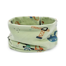 ENSTAB Baby Scarf Cotton Loop Scarf Children Baby Loop Neck Warmer Tube Scarf Girls and Boys, B-construction wagons, Unit size