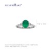 Silvershake 1.12ct. 8X6mm Oval Shape Natural Emerald Green Agate and
