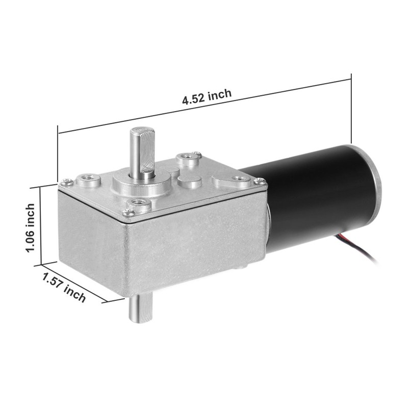 uxcell Double Shaft Worm Gear Motor DC 12V 5RPM High