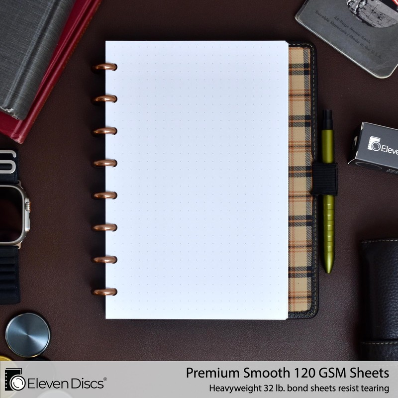 Eleven Discs Pure Dot Grid 32lb Heavyweight Junior Discbound Notebook