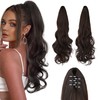 JWLFLOWXISS Ponytail Extension, 24 Inch Long Curly Wavy Pony Tails