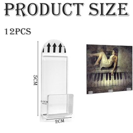 Babbblisio 12 Pcs Vinyl Record Wall Mount Display,Vinyl Record Display Clear Vinyl Record Display Record Storage Vinyl Wall Mount Vinyl Shelf Vinyl Holder Wall Album Record Wall Display Home Decor