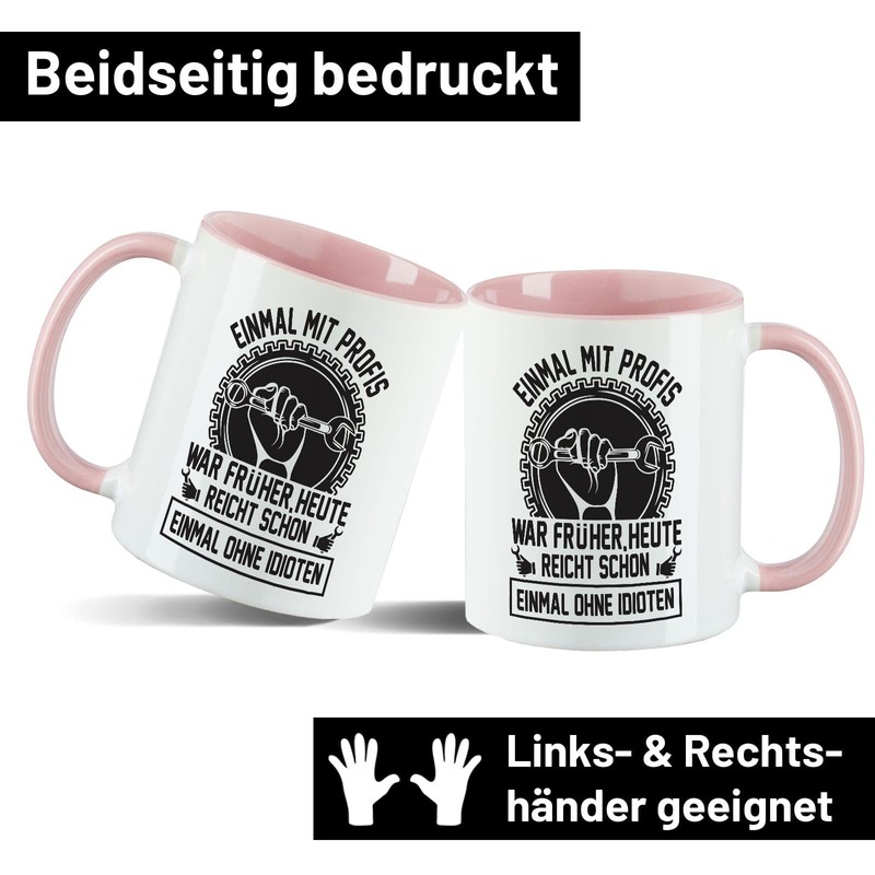 huuraa Kaffeetasse Einmal mit Profis war früher, heute reicht ohne