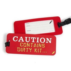 Heartwarmers Fun School Sports Back Pack Luggage Tags, Caution Contains Dirty Kit