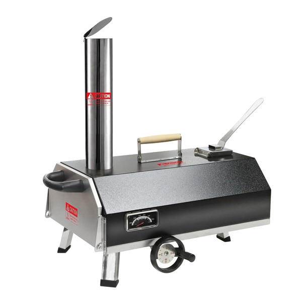 Heemab Outdoor Cooking with Portable Wood-Fired Pizza Oven, Manual Rotating