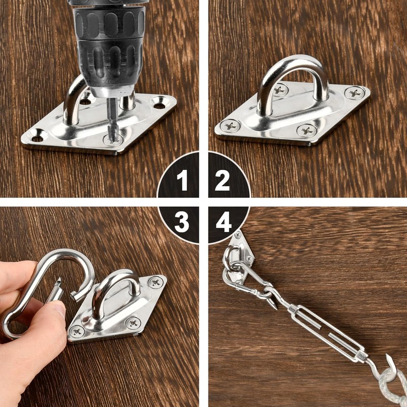 DODUOS 304 Stainless Steel Triangular Awning Attachment Set, Awning Accessories