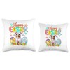Happy Easter Sheltie Cosplay Bunny Chocolate Eggs Owner Throw Pillow
