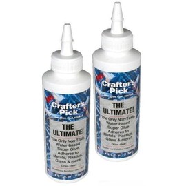 Scrapbook Glue Craft Plastic Ceramic Clear Adhesive Set of 2-4oz Bottles