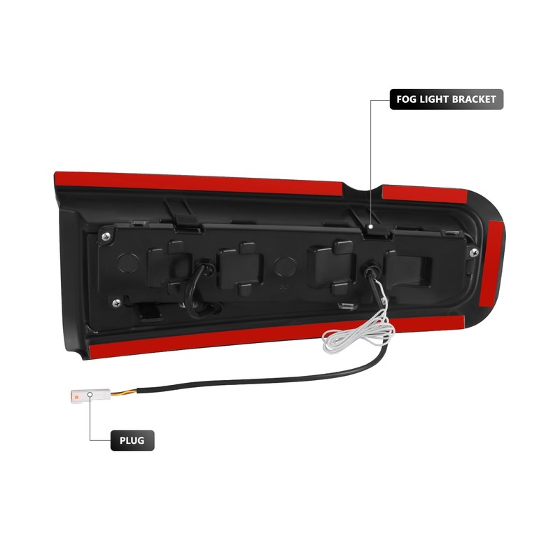 DNA MOTORING Pair of Fog Lights Compatible with Ford Bronco