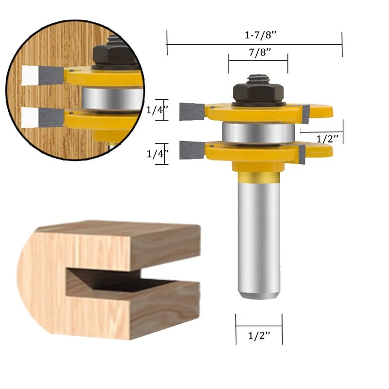 TAIWAIN 1/2" Shank Router Bit 41 PCS Frame Crown Mitered