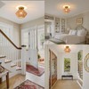 Boho Ceiling Light Fixture, Coastal Handmade Woven Light Fixtures Ceiling