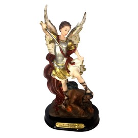 Gigi's Classy Kids Archangel Michael San Miguel Statue Figurine Figure Religious Saint Angel (8 Inches)