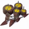 Abrasive Flap Wheel Sander,24 Pack 80 Grit 1/4" Shank Diameter