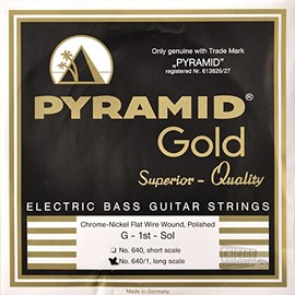 Pyramid Gold Flatwound Long Scale Bass Guitar Strings 40-105