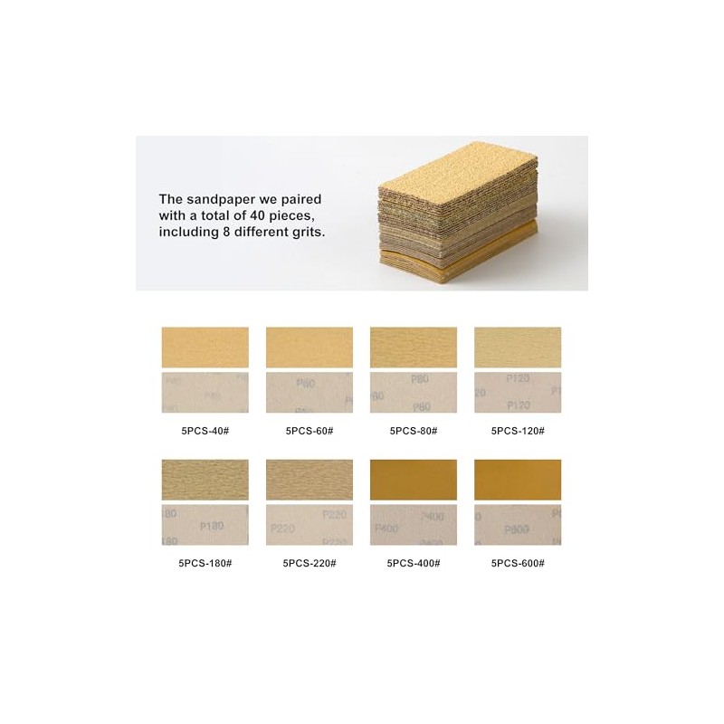 56 PCS Hand Sanding Block Set Include 16 PCS Contoured
