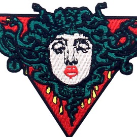 The Medusa Head Embroidered Iron on Sew on Patch