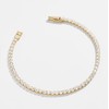 Pearich 14k Gold Filled Tennis Bracelet|3mm Cubic Zirconia Classic Tennis