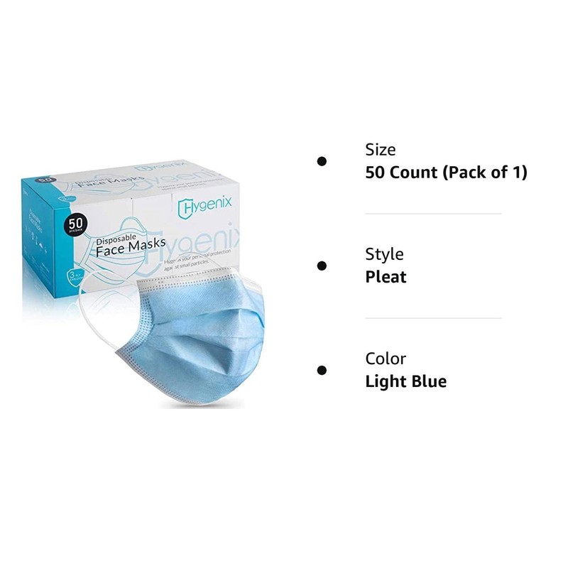 Hygenix Medical Grade 3ply Disposable ASTM level 3 Face Masks