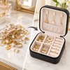 Travel Jewelry Organizer for Rings & Necklaces – Compact Leather