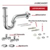 Kirchhoff Sink Trap, Including 98800104 Angle Valve, ½ Inch Drain