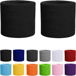 Wristband, Sweat Wipe, Towel Fabric (Sweat Absorbent, Breathable, Stretchable, Good Texture), Face Washing, Sports, Tennis, Baseball, Running, Badminton, Unisex, For Children And Adults, Wrist