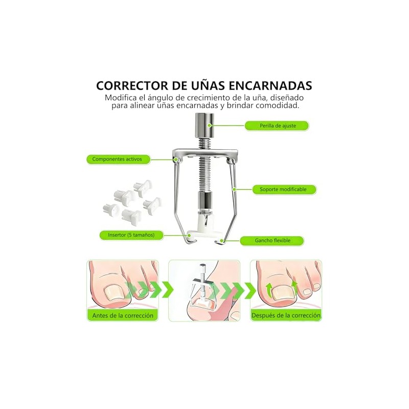 Kit de Cuidado de Uñas de los Pies 24 Piezas,