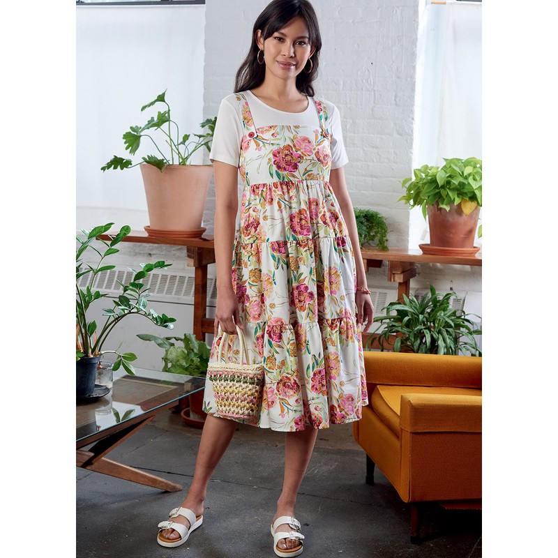 McCall's Misses' Pinafore Dress Sewing Pattern Kit, Code M8193, Sizes