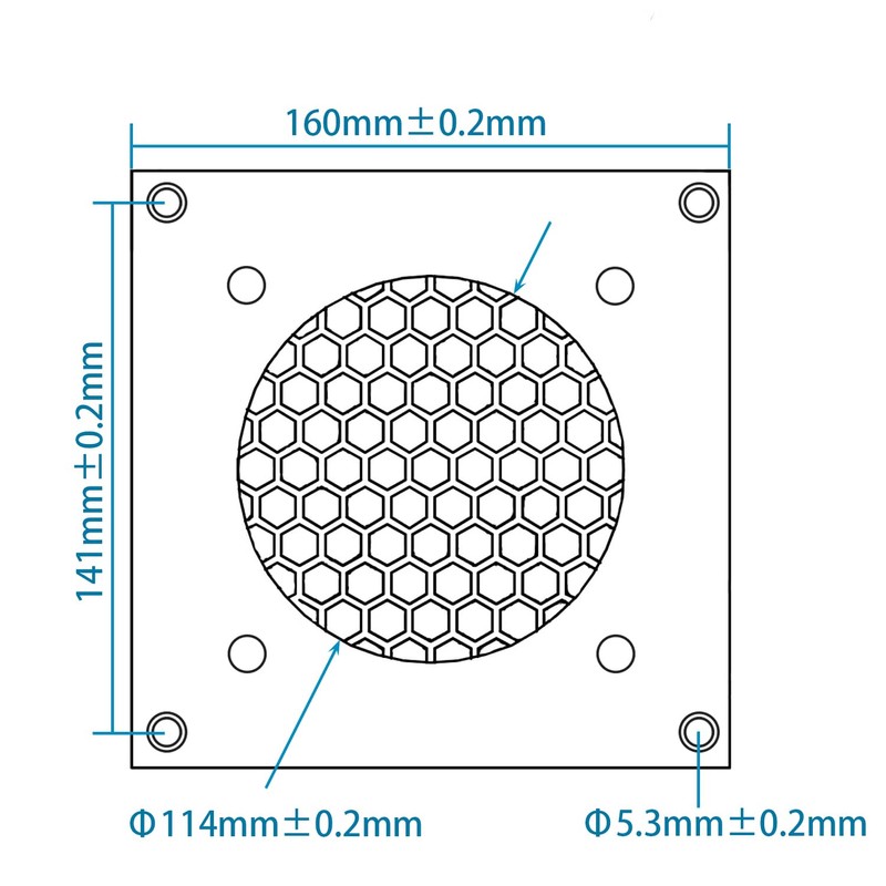 iYueMps Ventilation Grille 120 mm Fan Grille Fan Cover Brushed