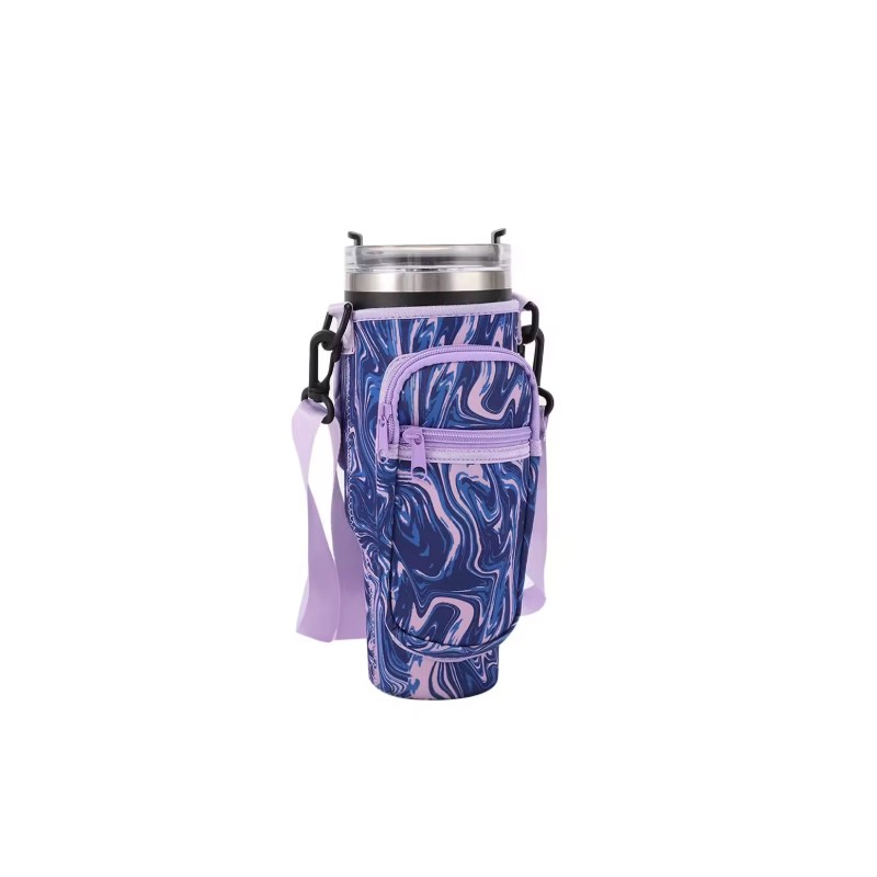 40 oz Tumbler Carrier for Hands-Free Travel – Neoprene Crossbody
