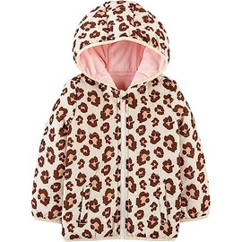 Simple Joys by Carter's Girls' Puffer Jacket, Beige Pink Leopard Print, 5T