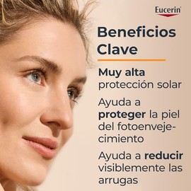 Eucerin Sun Face Photoaging Control FPS50 (50ml) Protector Solar Facial Fluido Anti Edad  Anti Arrugas con cido Hialurnico para todo tipo de piel