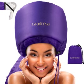 Capó secador de pelo – Gorro secador de pelo suave para el hogar – Kit de secador de pelo con diadema integrada, acelera el tiempo de secado en casa, se utiliza para acondicionamiento profundo, estilo portátil (morado)