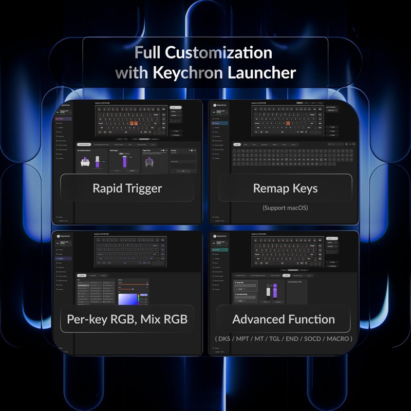 Keychron J2 HE Hall Effect Wired Gaming Keyboard Volume Knob,