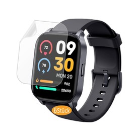 Frgnie Screen Protector Compatible with TOOBUR Smartwatch IDW17 2.01 Inch (6 Pieces) HD Flexible TPU Film, Case Bubble-Free Fitness Tracker Screen Protector