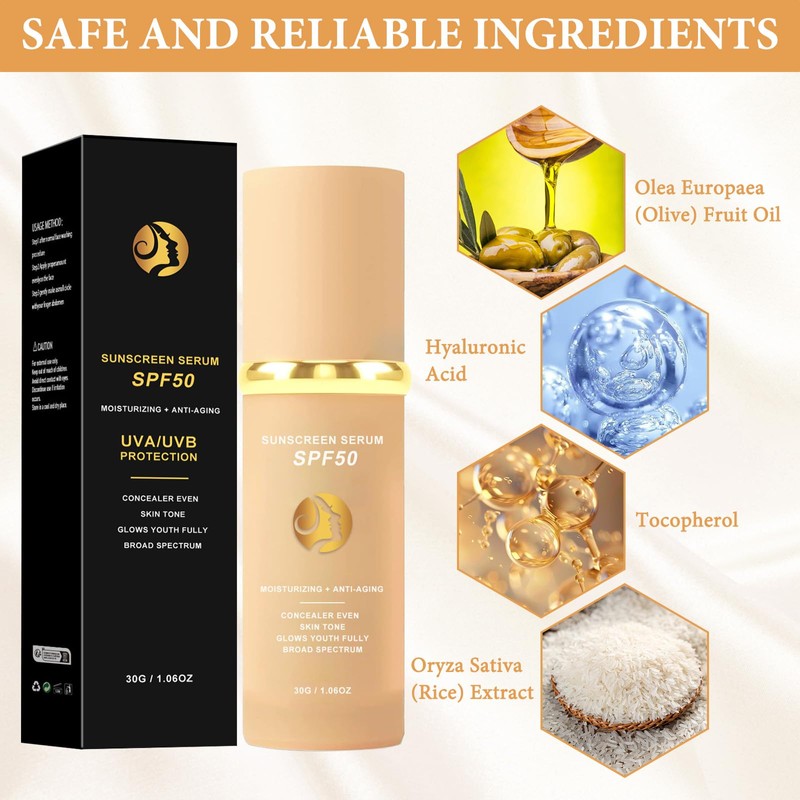 4 in 1 Moisturizing Full Coverage Liquid Foundation Sunscreen Serum