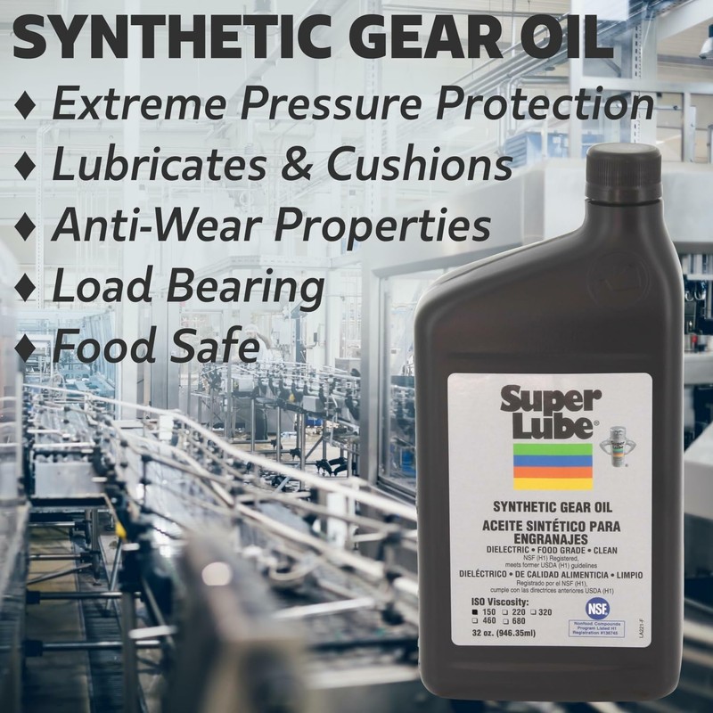 Super Lube Synthetic Gear Oil - Heavy Duty Synthetic Machinery