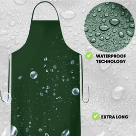 BWOLF Tony Apron Waterproof Oil Resistant Work Apron Slaughterhouse Industrial Apron Long, Green